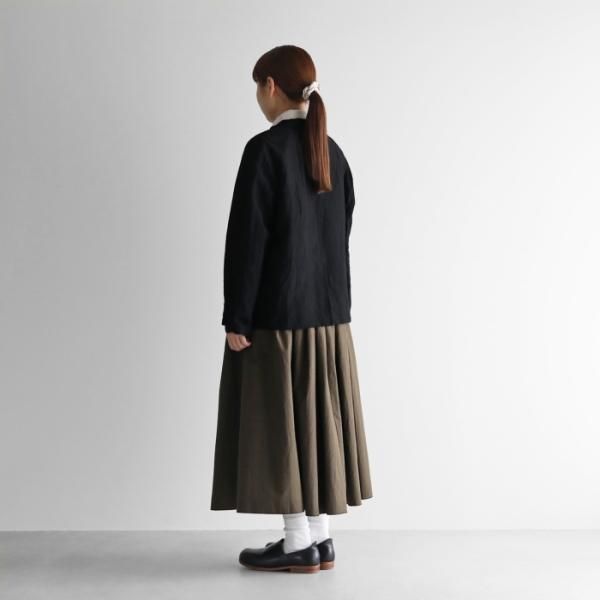 HUIS.】307 バンブーリネンアトリエジャケット （ブラック