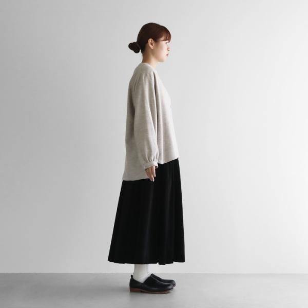 HUIS.】U613 ヤクウール綾ネルヘンリーネックナチュラルプルオーバー