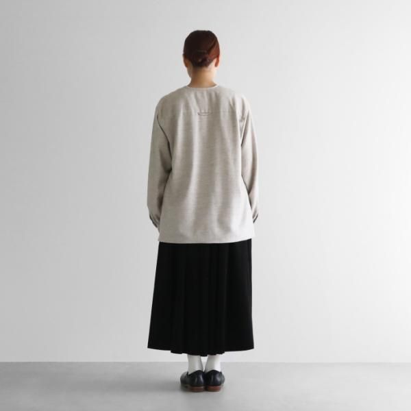 HUIS.】U613 ヤクウール綾ネルヘンリーネックナチュラルプルオーバー