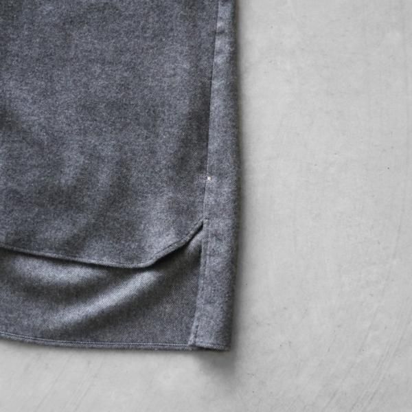 HUIS.】U613 ヤクウール綾ネルヘンリーネックナチュラルプルオーバー