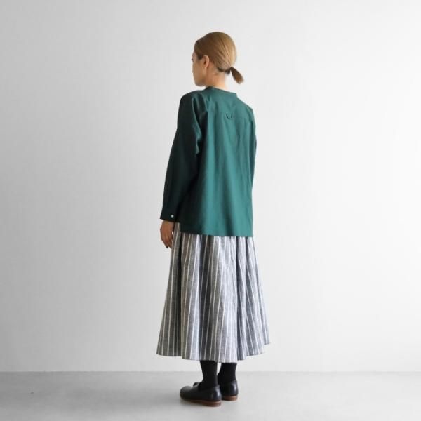 HUIS.】U104 オーガニックコットンビエラバンドカラーワイド
