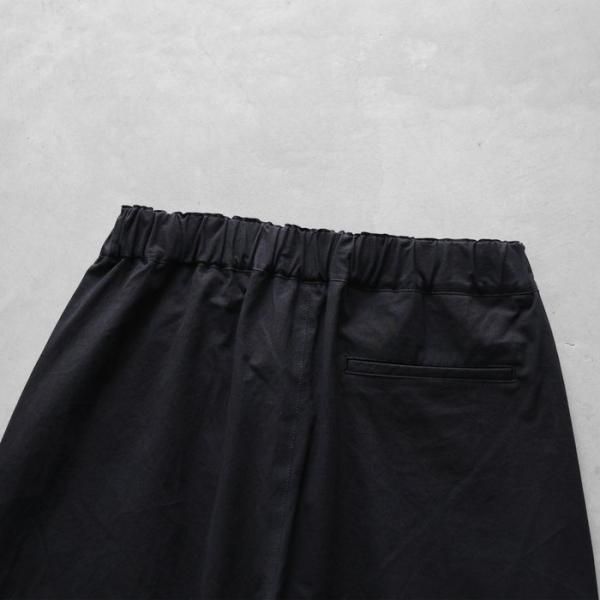huis 512-H08-09バフクロス セミワイドパンツ ブラック HUIS.】512 バフクロスセミワイドパンツ（ブラック）【ユニ