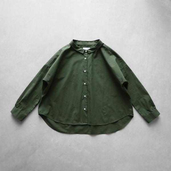 HUIS.】U102 コードレーンワイドブラウス（エバーグリーン）【レディス】