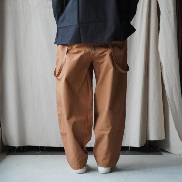 コットンヘンプサロペット 手織りコットンヘンプウエストひもサロペット