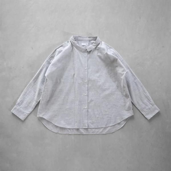 新品 完売 HUIS. 8分袖空羽コードレーンワイドブラウス（ブルーストライプ） 空羽コードレーンワイドブラウス U102をリリースしました