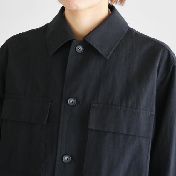 HUIS.】322L ギザコットンヘンプCPOジャケットL（ブラック