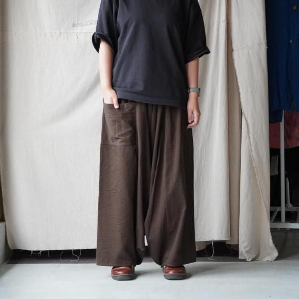 tamaki niime】コットン タルーンパンツ long