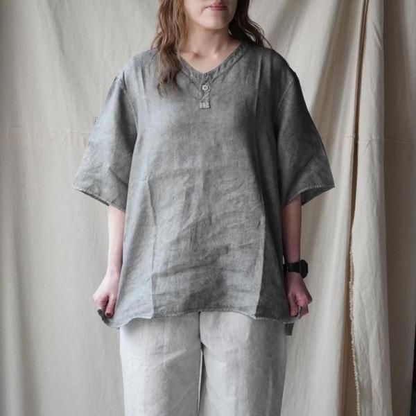 MITTAN】SH-135B 大麻プルオーバー 高密度(ベンガラ染) / 松煙