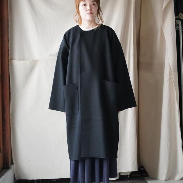 MITTAN】CT-50 圧縮ウールニットコート / 黒