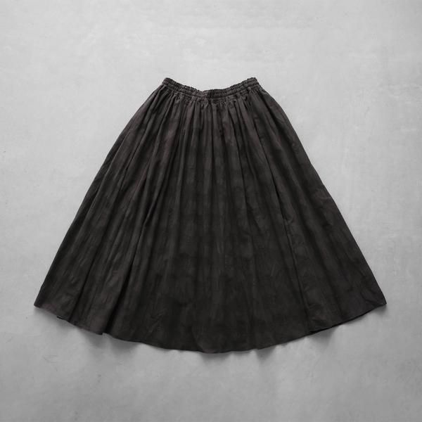 HUIS.】U402 柄二重織シャトルジャガードロングスカート