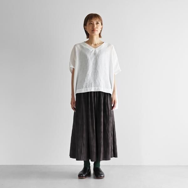 HUIS.】U402 柄二重織シャトルジャガードロングスカート
