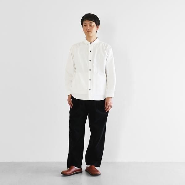 HUIS.】504 シャトルコーデュロイワイドパンツ（細畝・ブラック