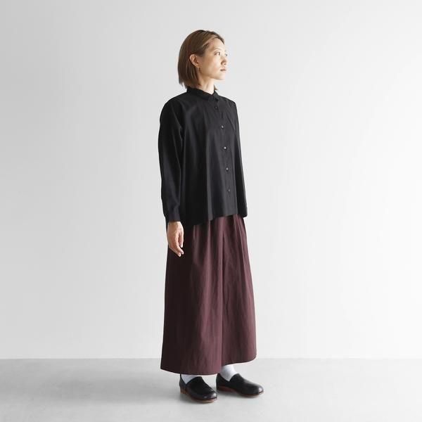 HUIS/遠州織物　綿ウールタイプライタークロススカートパンツ505 HUIS.】505 綿ウールタイプライタークロススカートパンツ