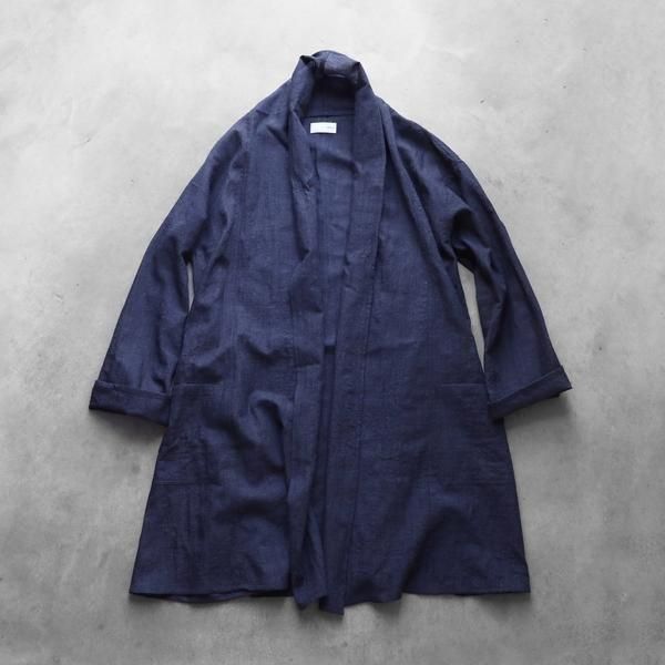 ★【HUIS.】701 ウォッシャブルウールロングカーディガン(ネイビー)【ユニセックス】▽