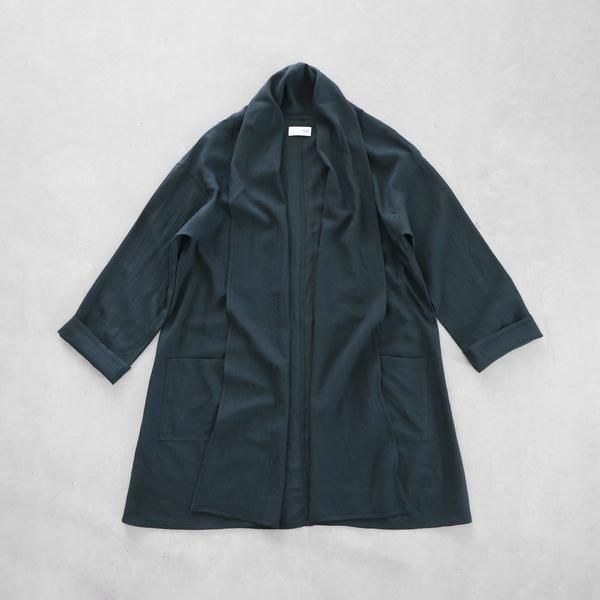 ★【HUIS.】701 ウォッシャブルウールロングカーディガン(ダークグリーン)【ユニセックス】▽