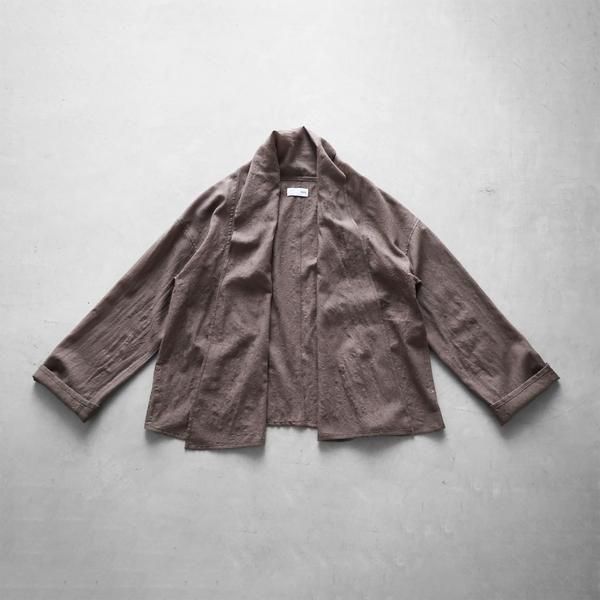 ★【HUIS.】702 ウォッシャブルウールカーディガン(チャコールブラウン)【ユニセックス】▽