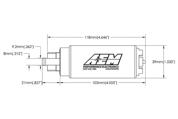 AEMハイフロー 燃料ポンプ 320LPHインタンクタイプ - Matsulix Performance & Tuning Auto