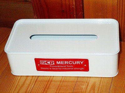 マーキュリー ティッシュケース ティッシュボックス アメ雑 ガレージ雑貨 アメリカン雑貨　MERCURY Tissue Case C117(  WHITE　ホワイト ) - アップルハウスカラーミー店