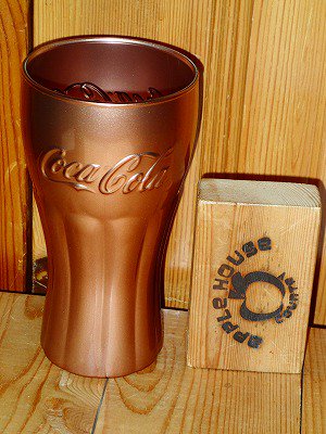 コーラ コカコーラ グラス フランス製 アメ雑　コークプレミアムジェヌイングラス（カッパー）　COKE PREMIUM GENUINE GLASS  12.5oz PG-PR05 CO - アップルハウスカラーミー店