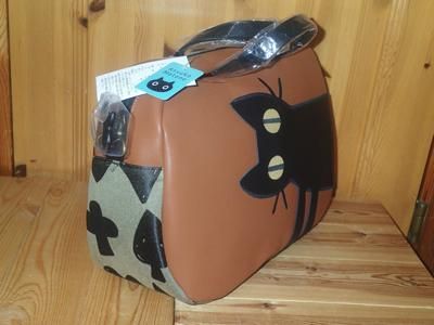 マタノアツコ 見つめる猫 ボストンバッグ ( キャメル ) またの マタノアツコ 見つめる猫 ボストンバッグ ( キャメル ) またの