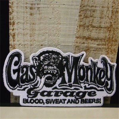 ガスモンキーガレージ ワッペン （ロゴbeside） アメリカン雑貨 ホットロッド ファストアンドラウド ファスト&ラウド Gas Monkey  Garage WAPPEN☆ LOGO beside - アップルハウスカラーミー店