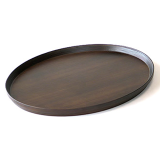 トレイ/楕円形 #614 oval（dark brown） 色は落ち着きのダークブラウン。オーバル型の優しいフォルムで食卓をお洒落に演出します。 ギフト・プレゼントに最適！ _R