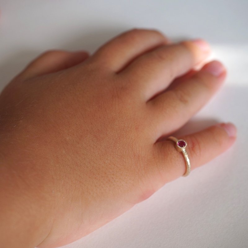 Birthstone baby ring