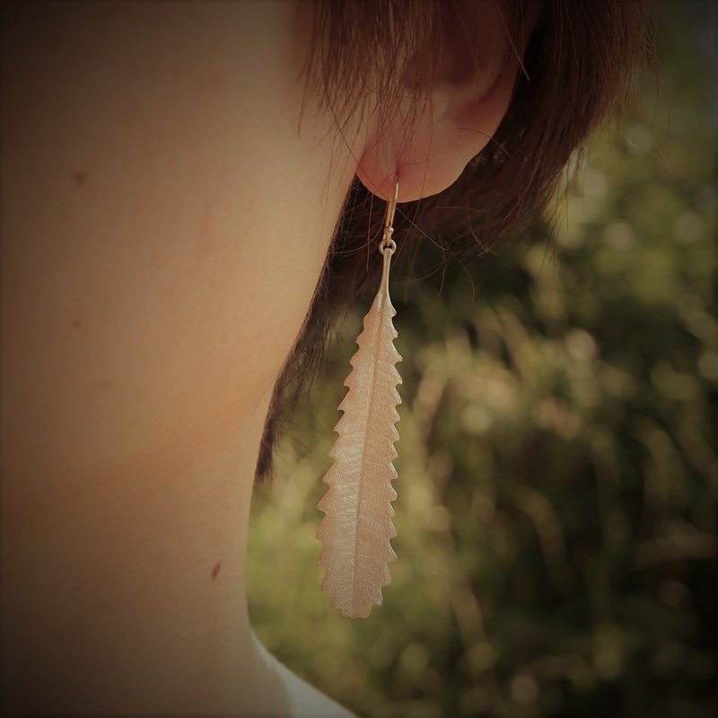 Banksia leaf earrings