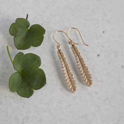 Lavender leaf earrings