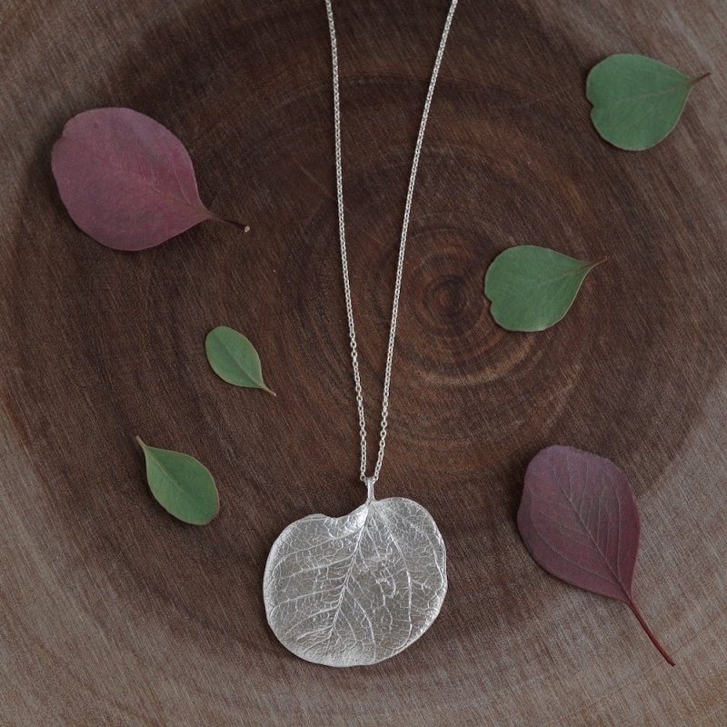 Eucalyptus leaf necklace