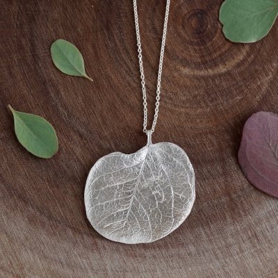 Eucalyptus leaf necklace