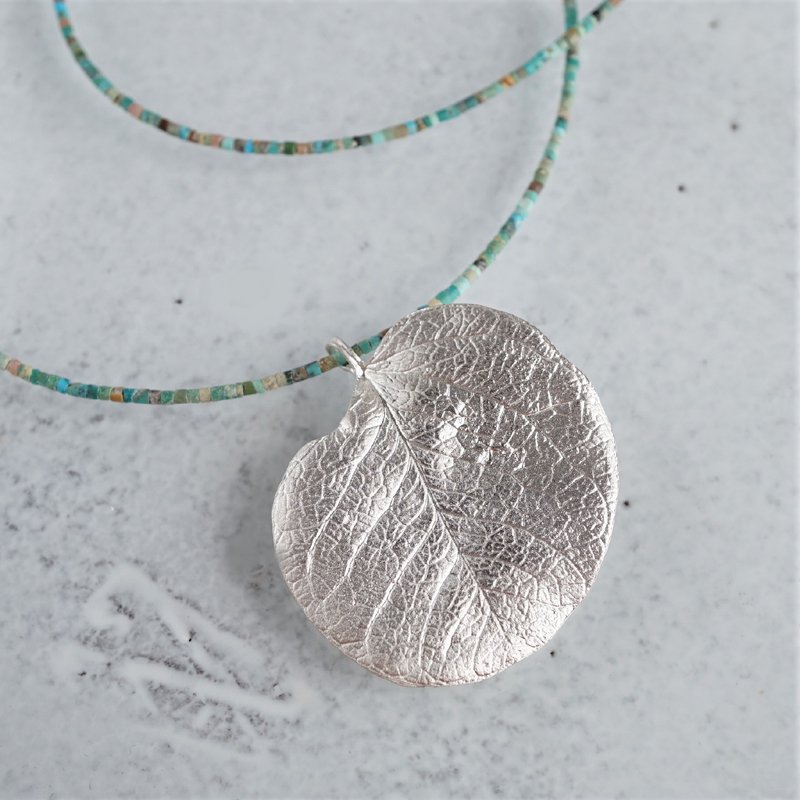 Eucalyptus leaf necklace