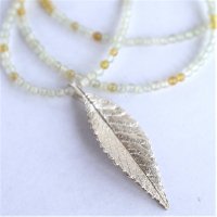 Elm leaf necklace 