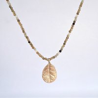 Feijoa leaf necklace (middle)