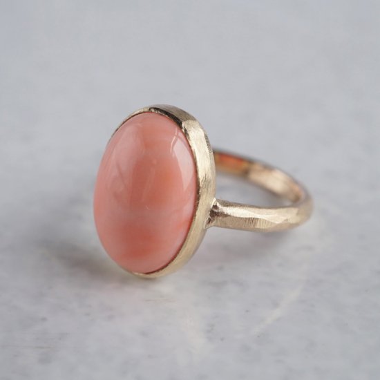 Pink coral ring
