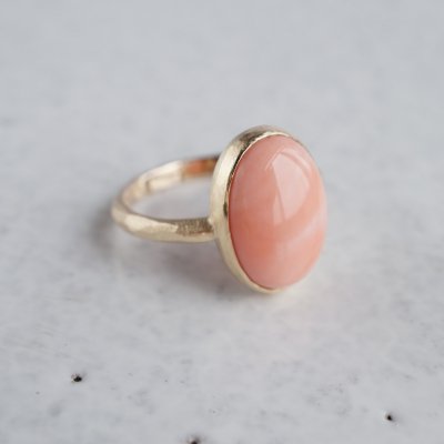 Pink coral ring