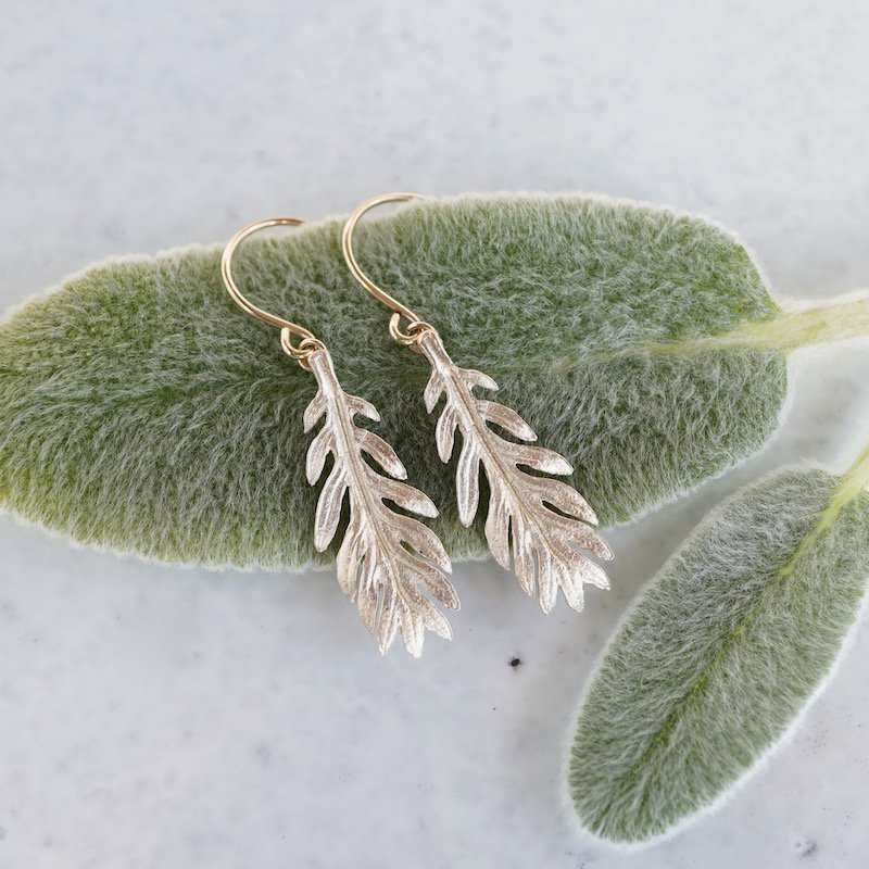 Daisy leaf earrings