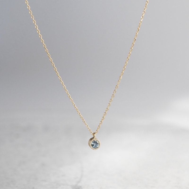 Aquamarine birthstone necklace