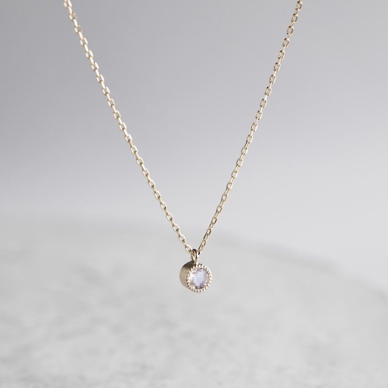 Moonstone birthstone necklace