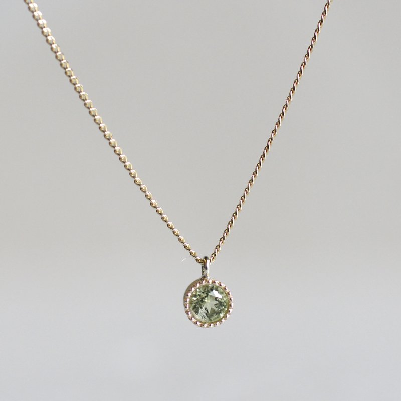 Peridot birthstone necklace