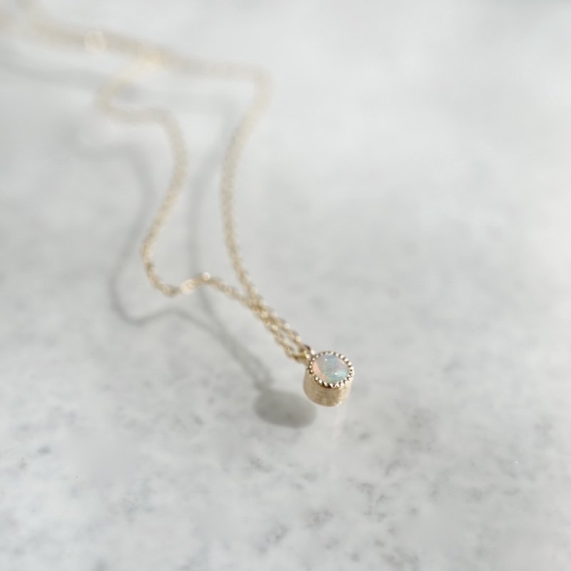 Opal birthstone necklace