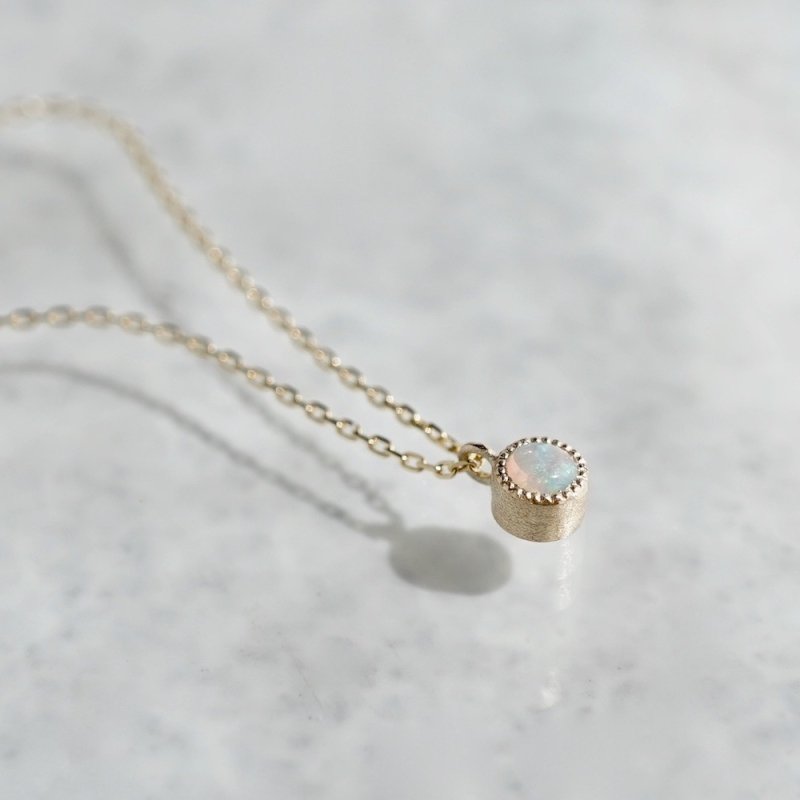 Opal birthstone necklace