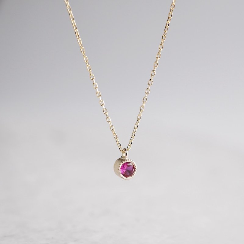 Ruby birthstone necklace