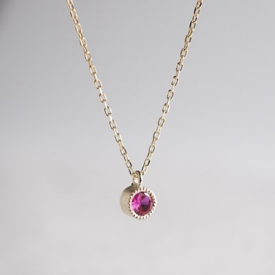 Ruby birthstone necklace