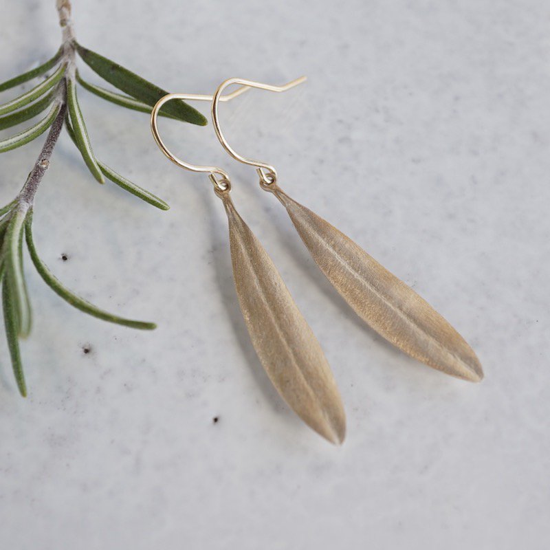 Olive leaves earrings
