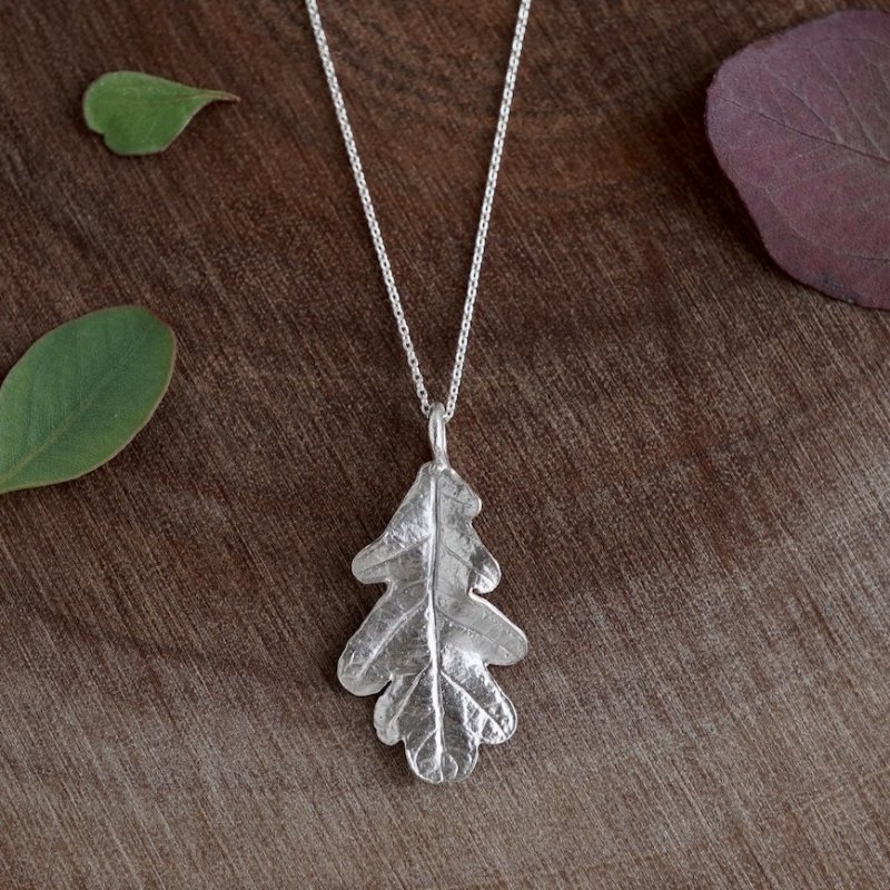 Oak leaf necklace
