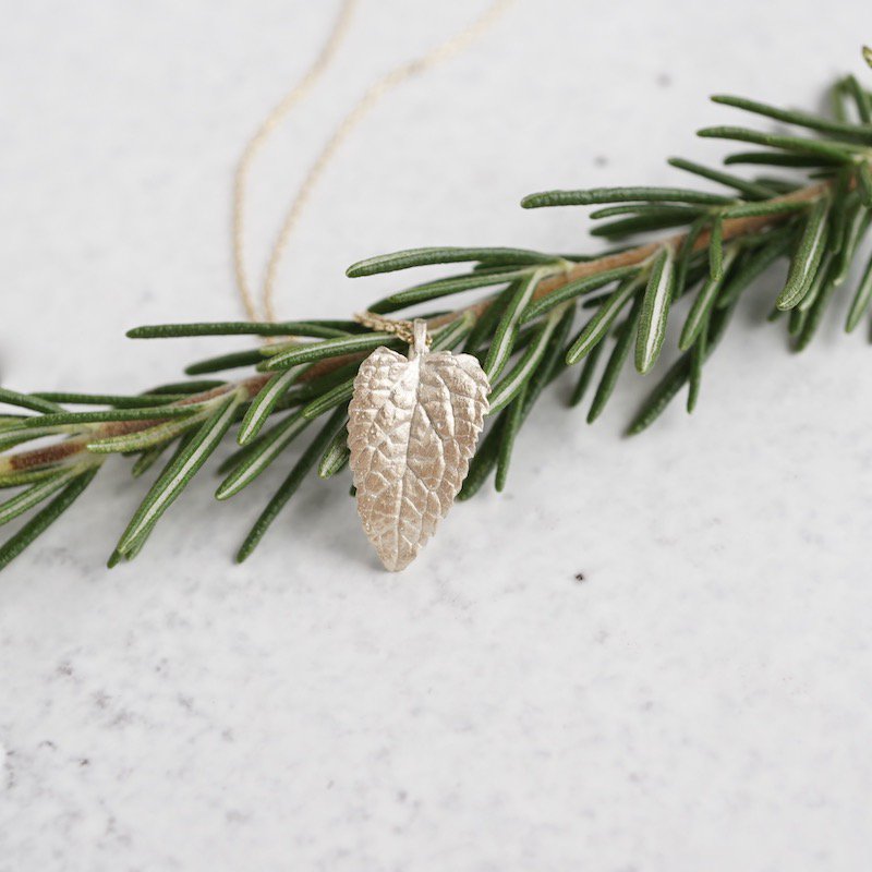 Eupatorium leaf necklace