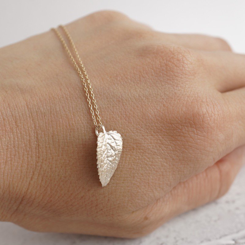 Eupatorium leaf necklace