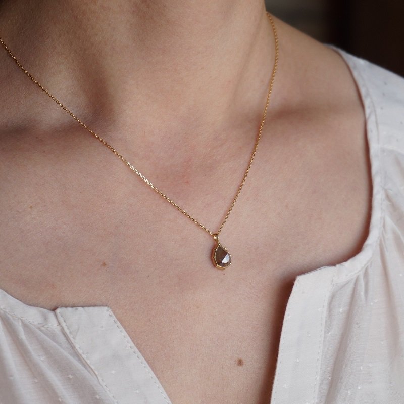 Rose cut diamond necklace