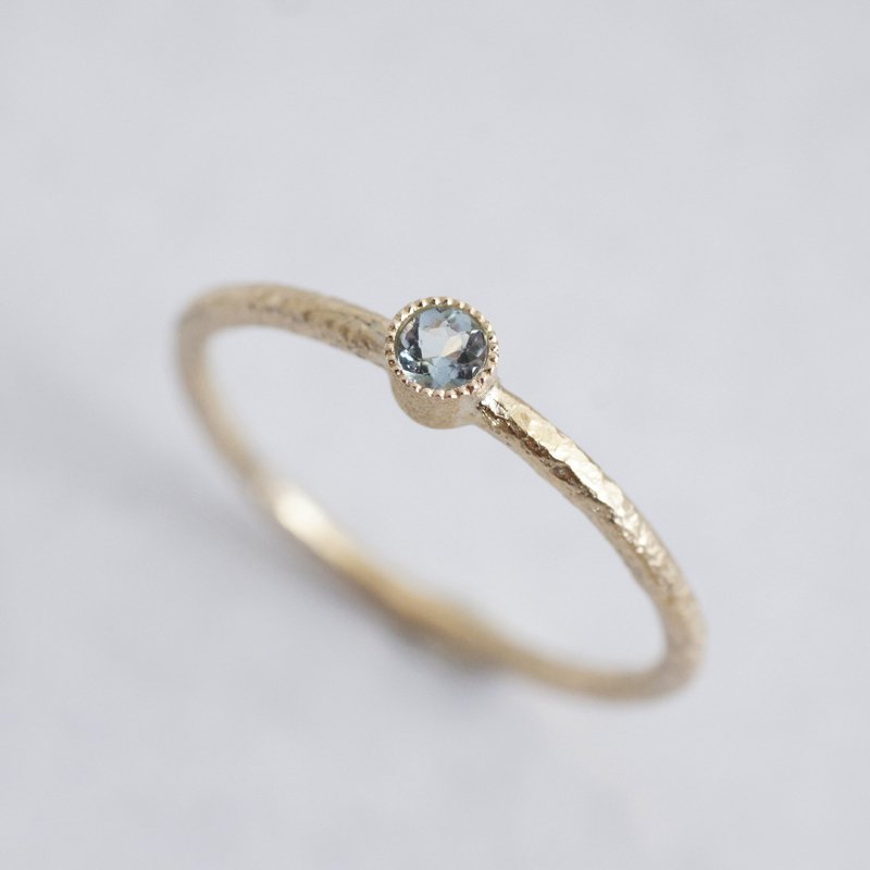 Aquamarine birthstone ring